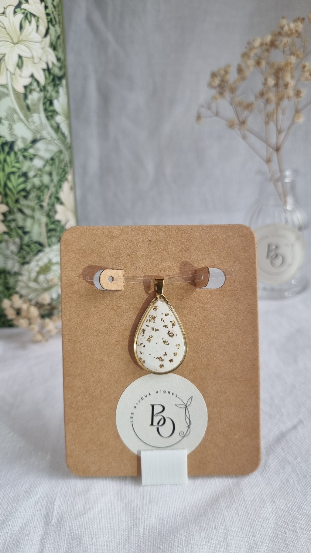 Pendentif Paco blanc