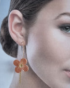 Boucles d'oreilles Maya rose