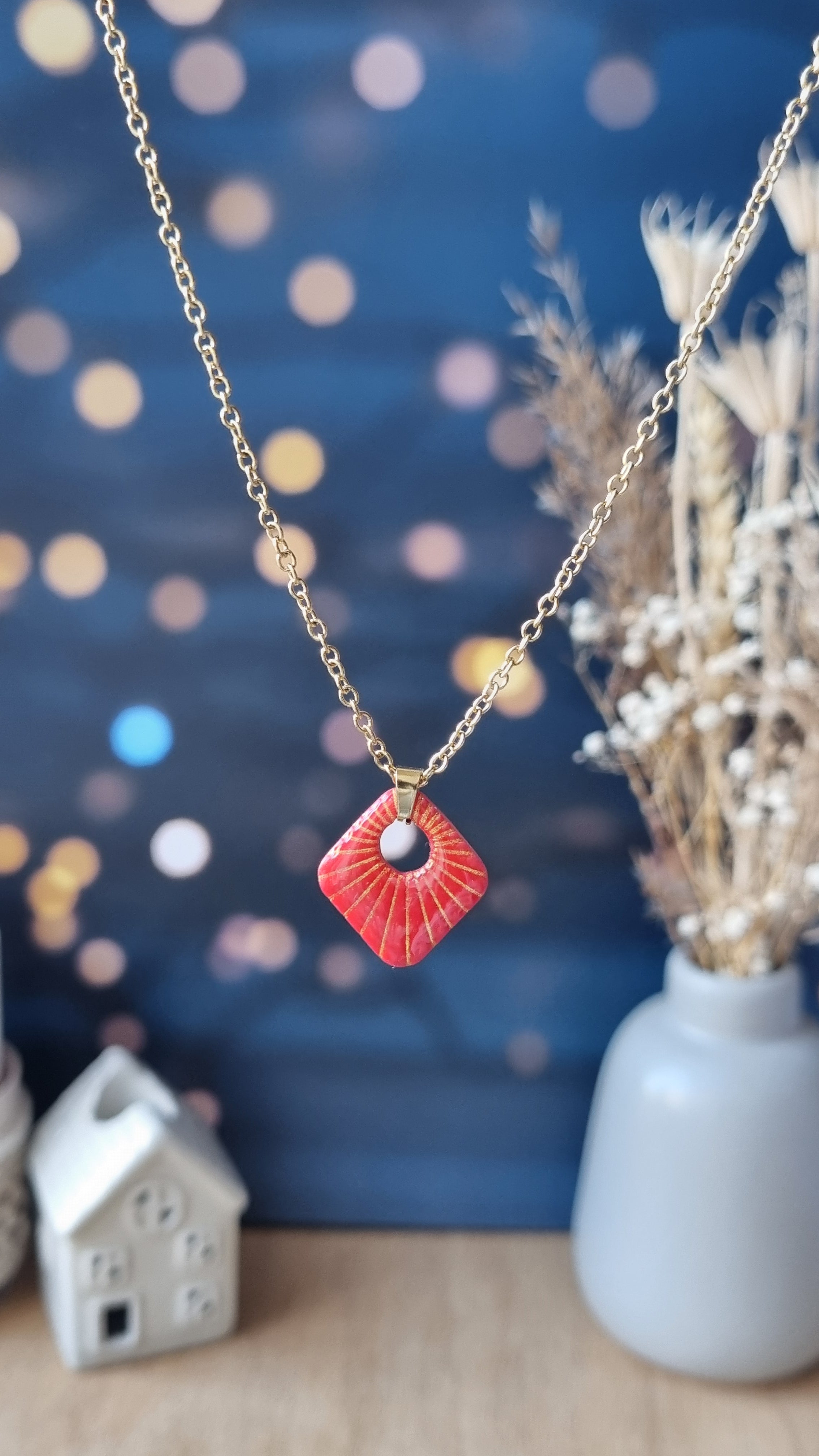 Collier Calais rouge