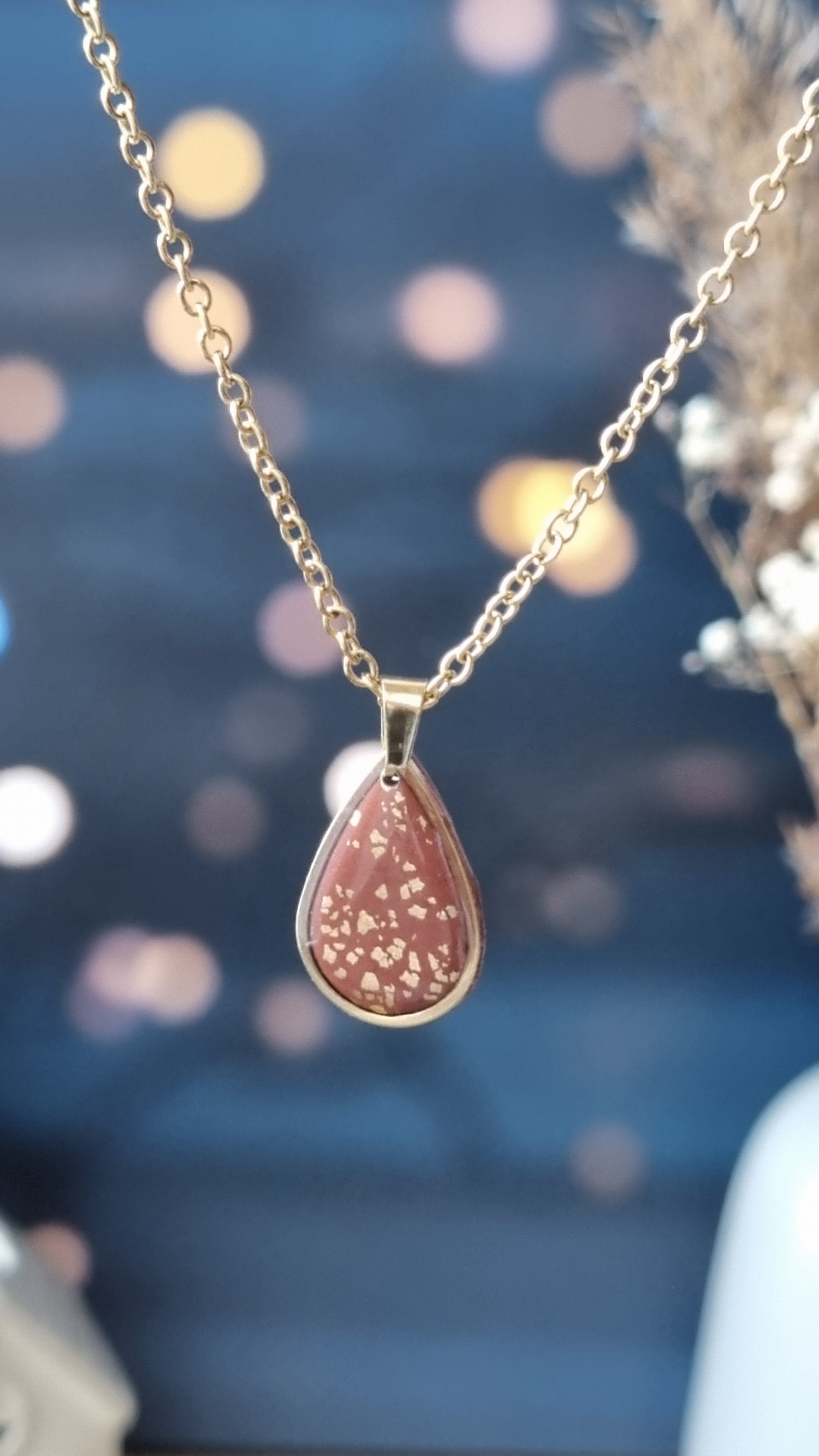 Collier Calixte petit marron