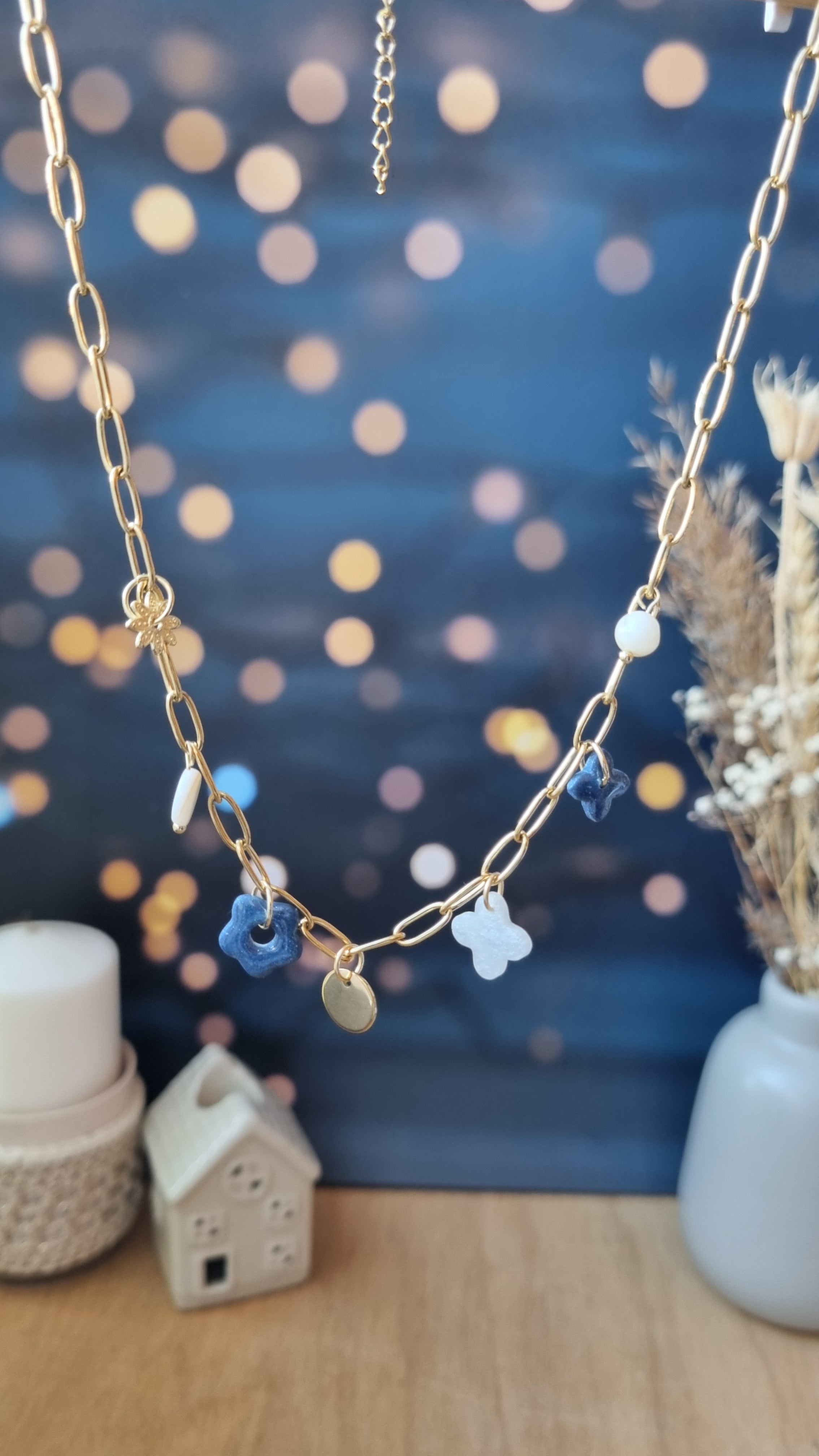 Collier Cantien bleu marine