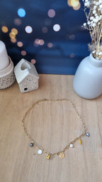 Collier Cantien anthracite et doré