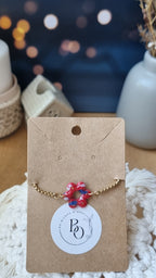 Bracelet Bastien framboise