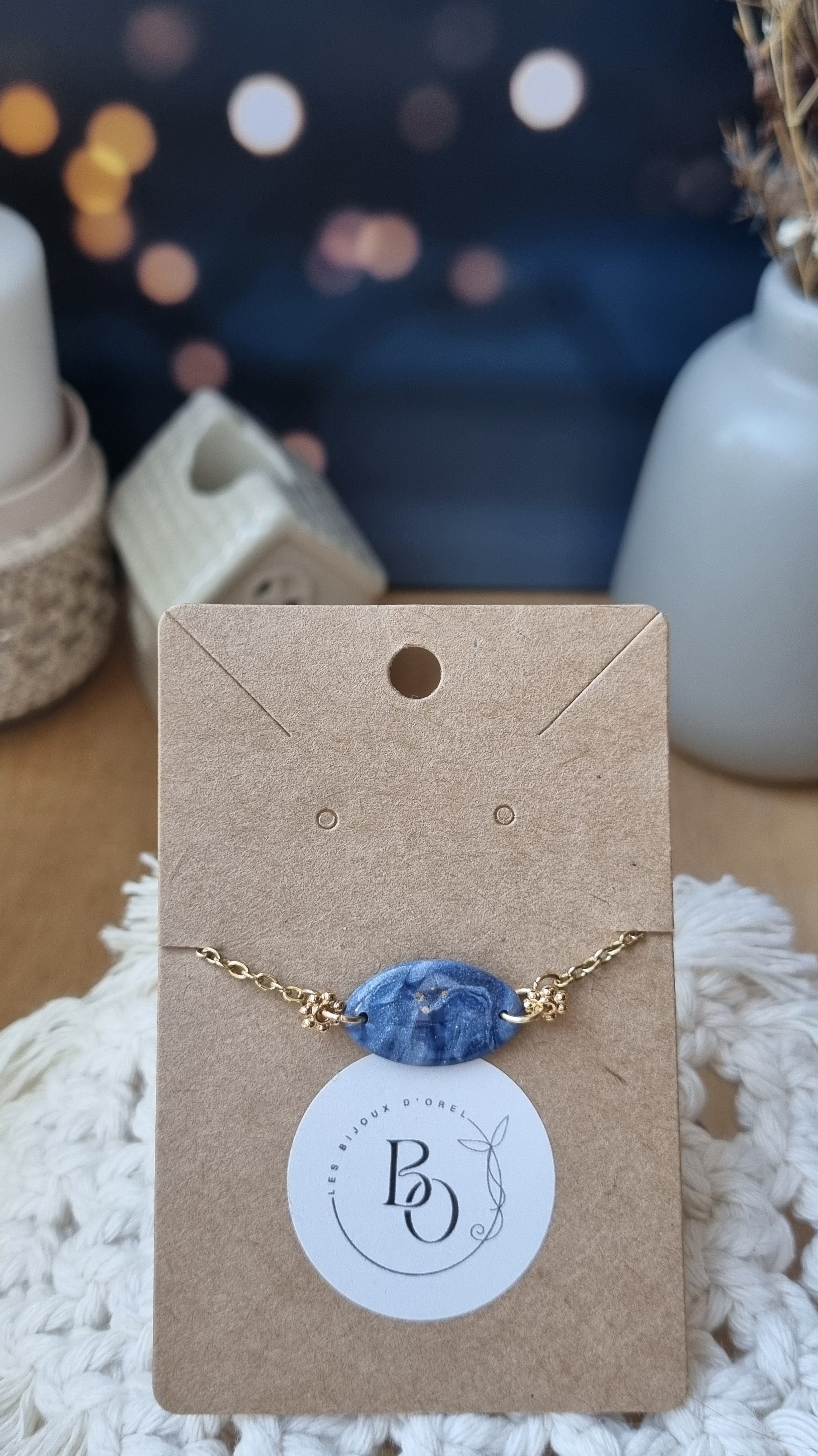 Bracelet Balthazar bleu marbré