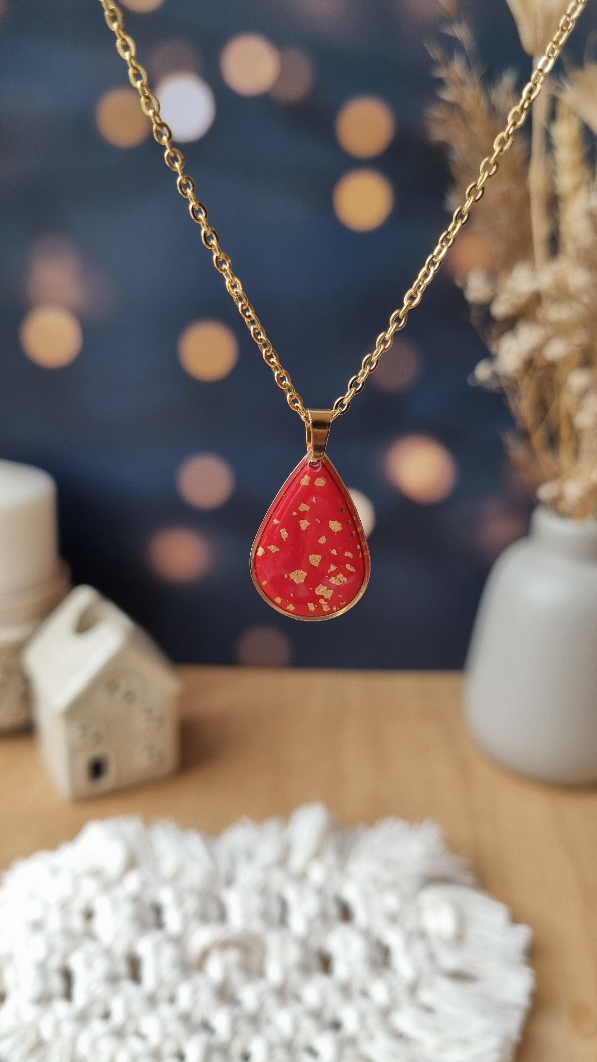 Collier Calixte grand rouge