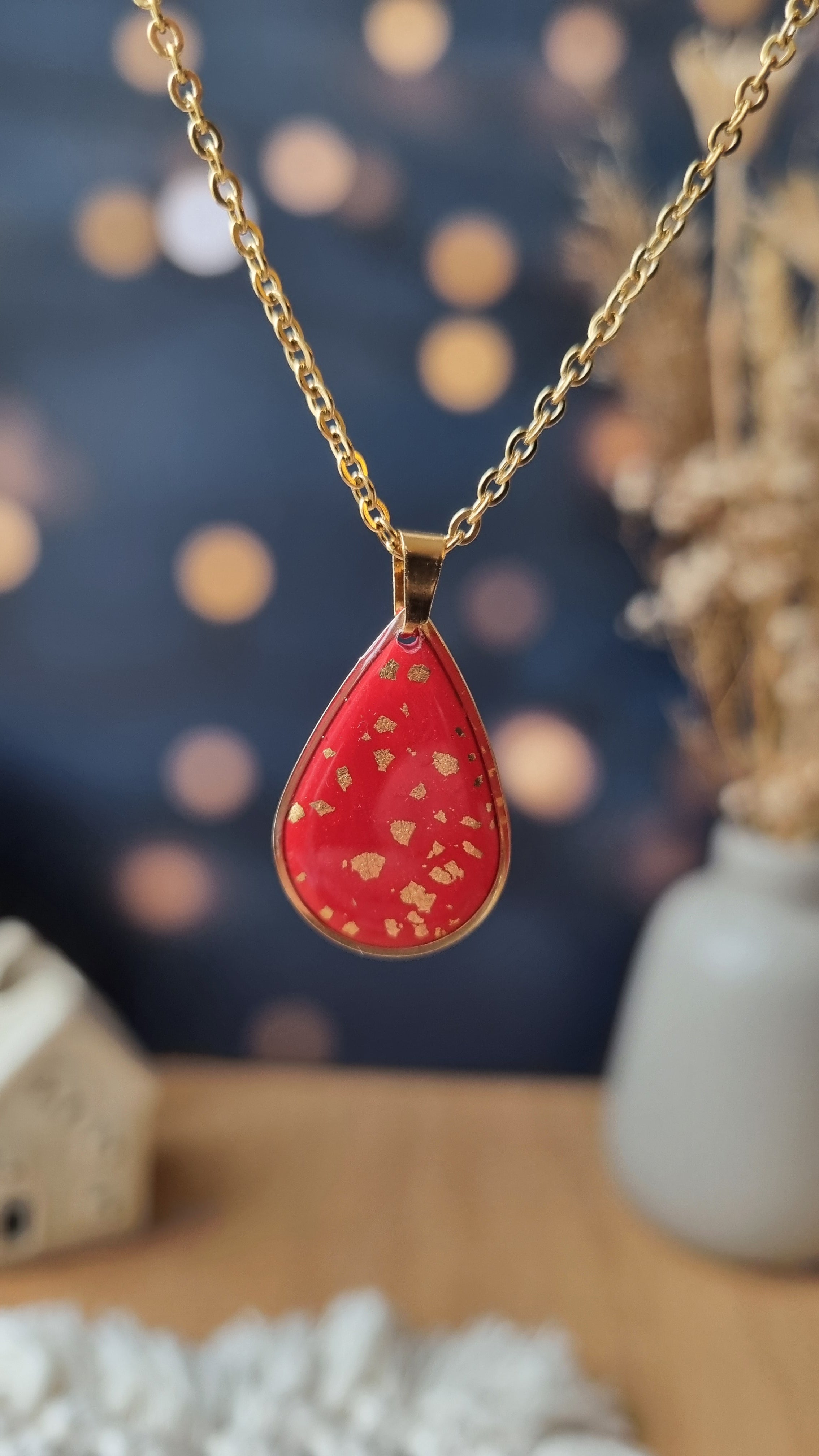 Collier Calixte grand rouge