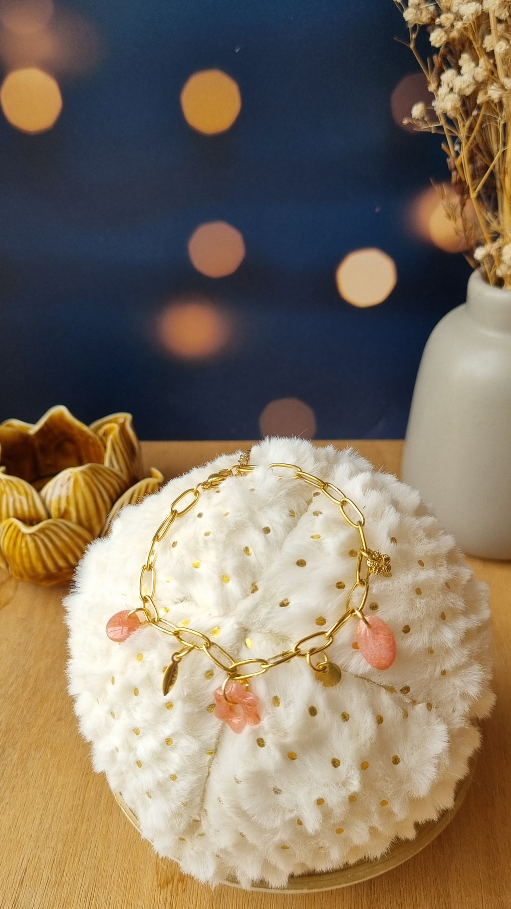 Bracelet Baruck rose translucide