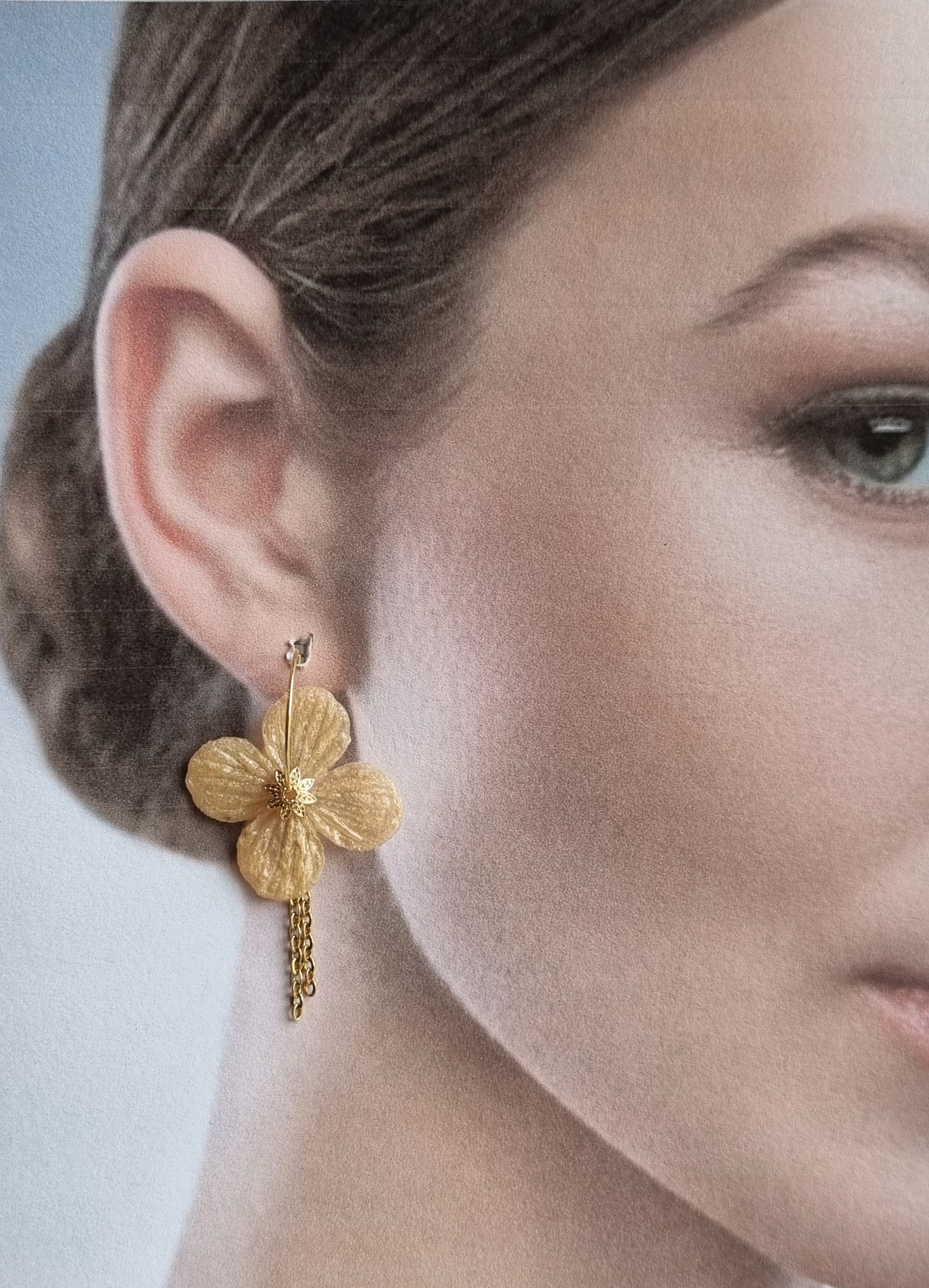 Boucles d'oreilles Maya saumon