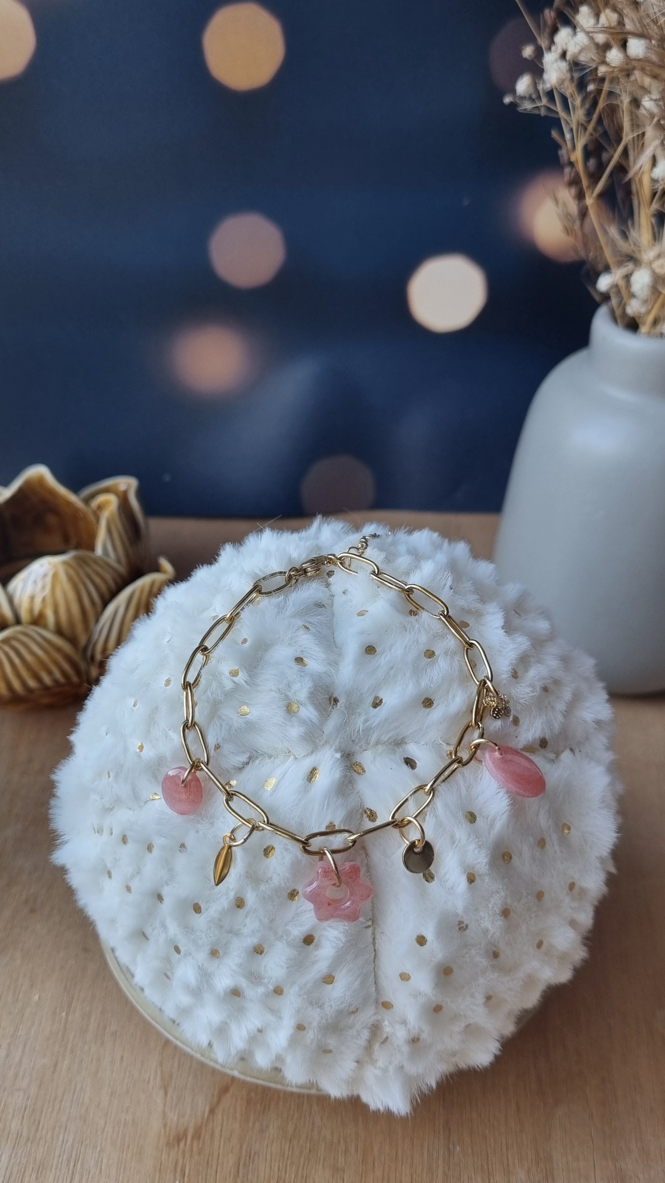 Bracelet Baruck rose translucide