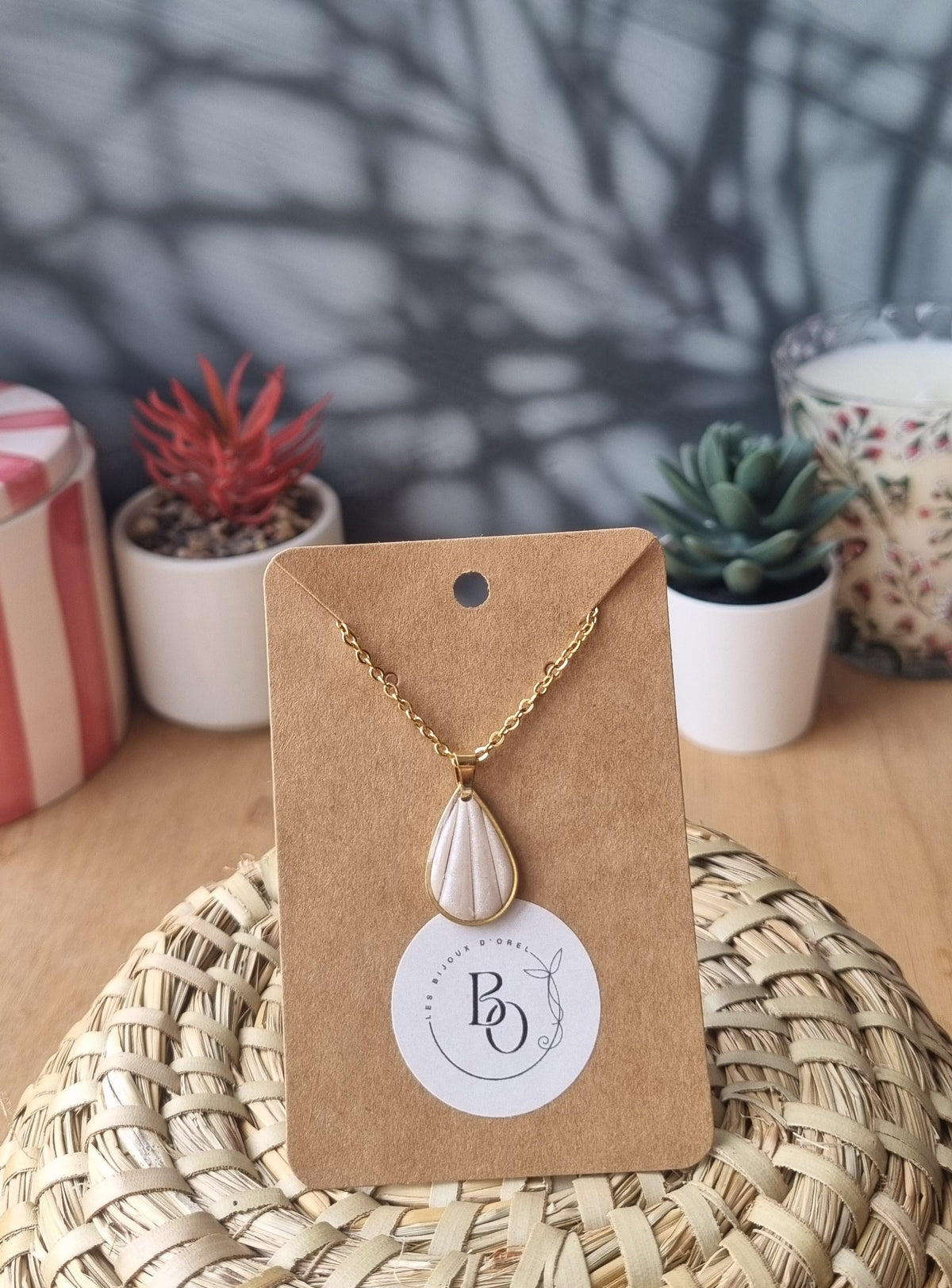 Collier Caliste petit beige