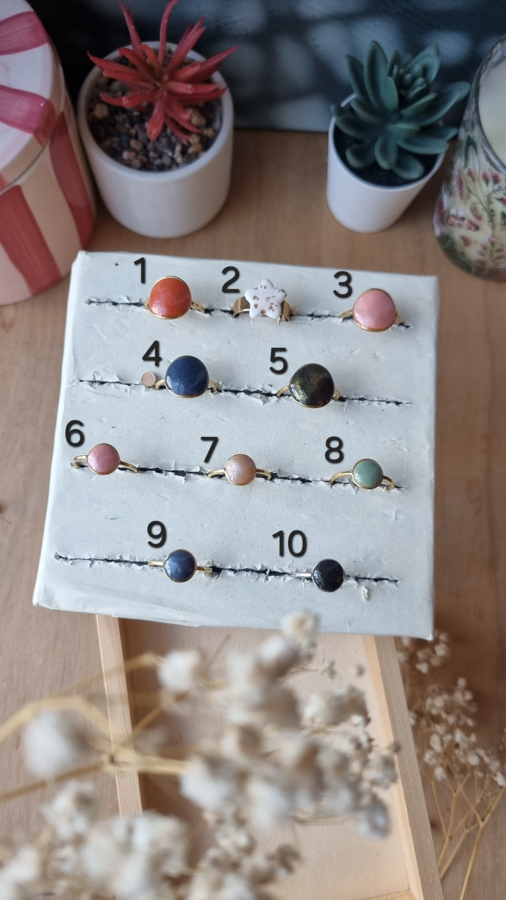 7-Bague Bérénice petite dorée beige nacrée
