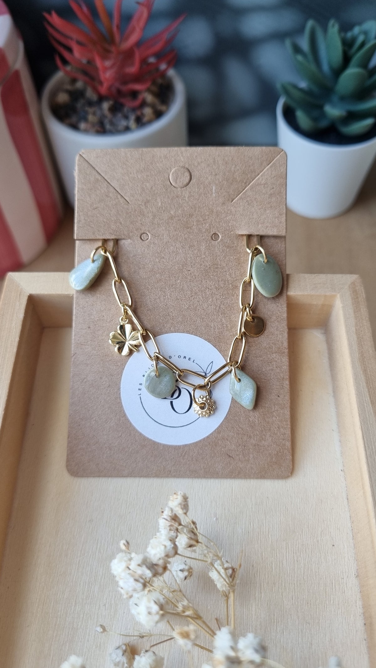 Bracelet Baruck vert d'eau